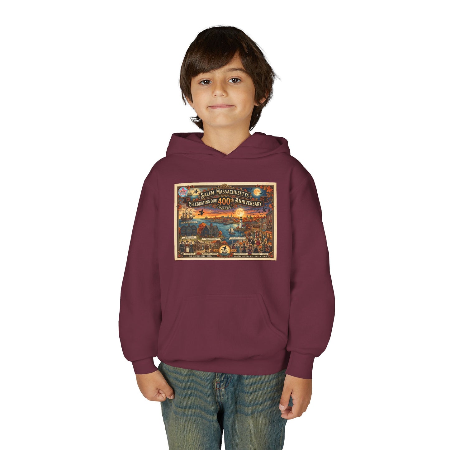 SALEM 400 Youth Heavy Blend Hooded Sweatshirt (More Colors)