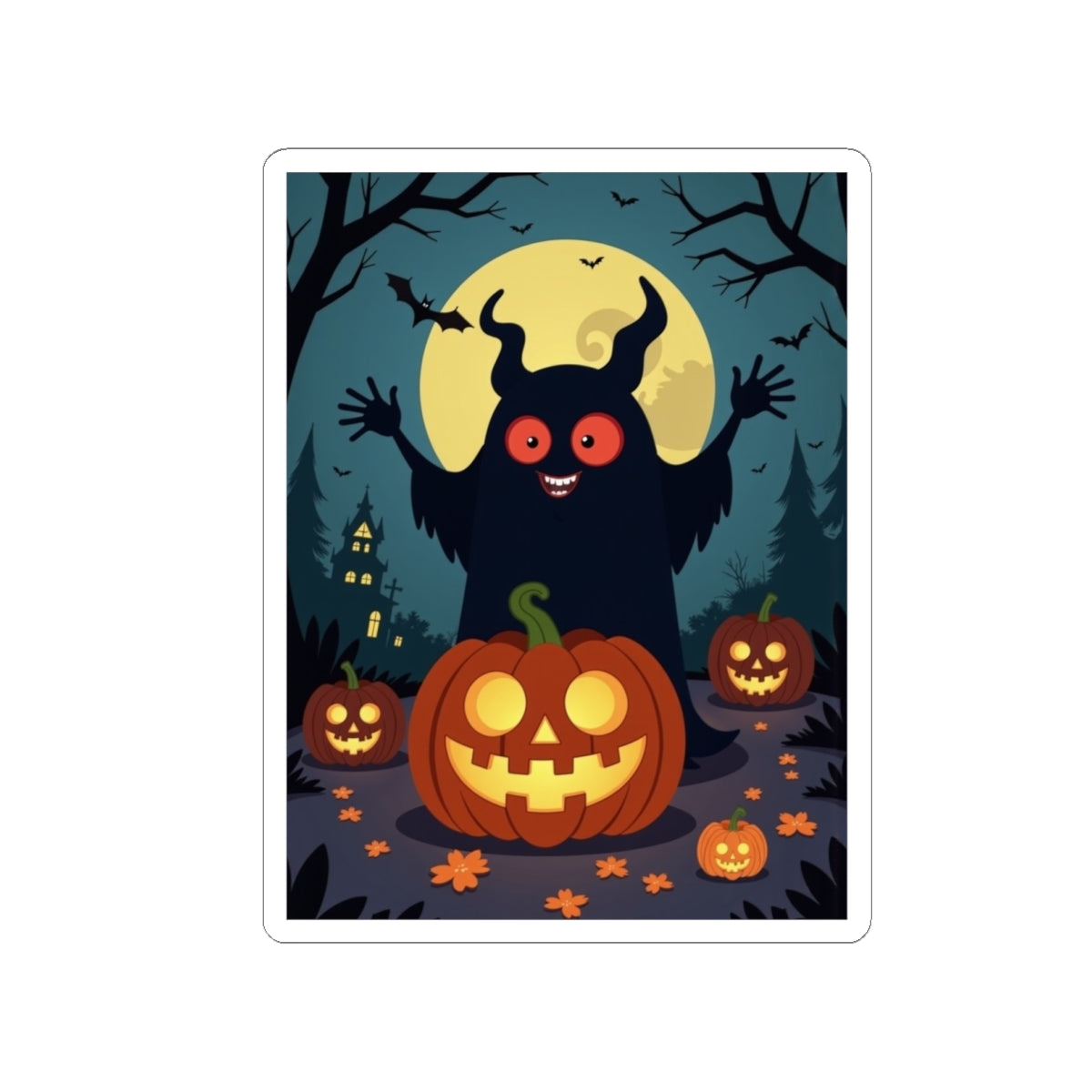 Mothman Halloween Kiss-Cut Stickers