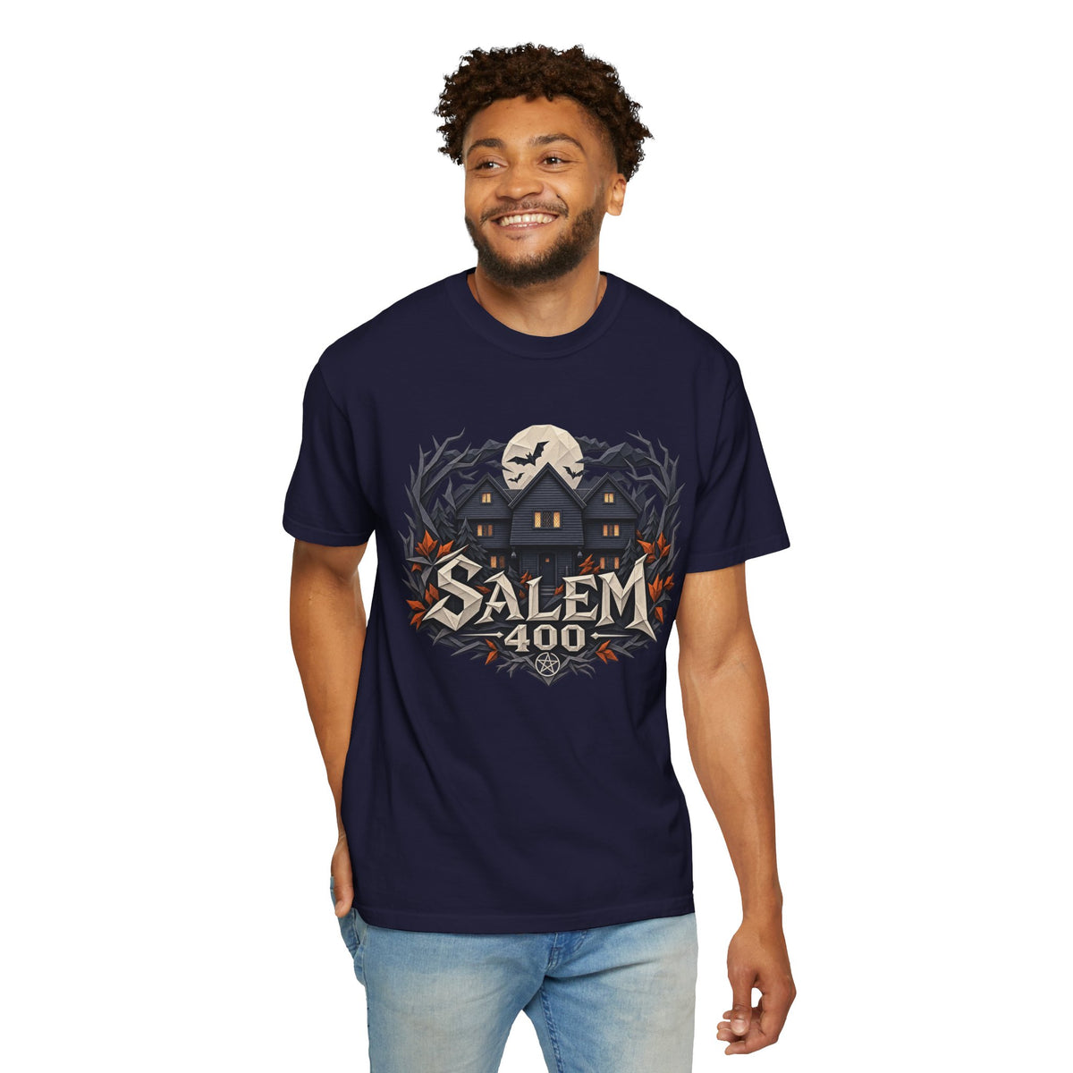 Salem 400 Witch House - Unisex Garment-Dyed T-shirt
