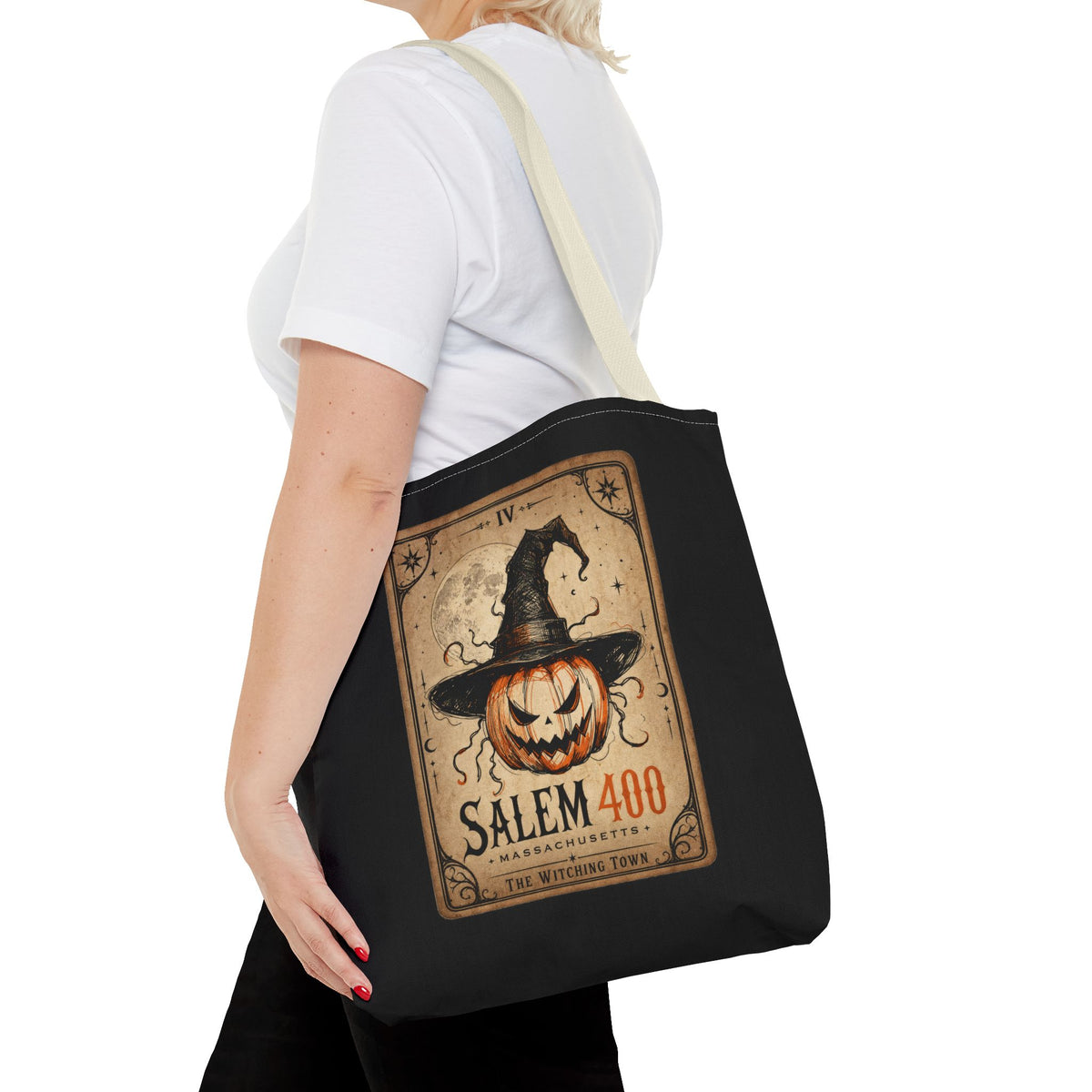 PUNKIN TAROT Tote Bag (AOP) – alternate view | SalemFootsteps
