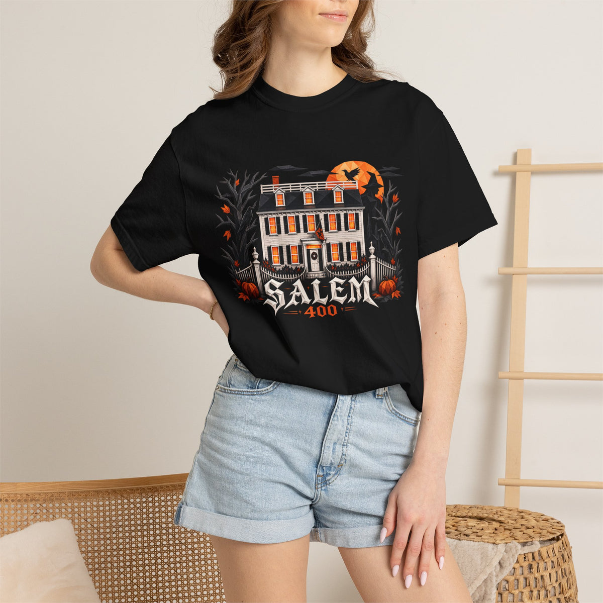 Salem 400 Ropes Mansion - Unisex Garment-Dyed T-shirt