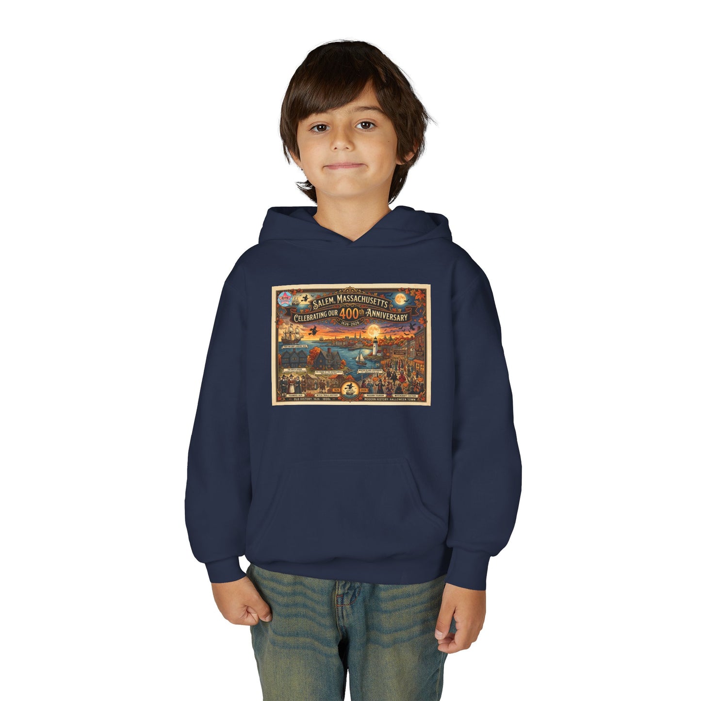 SALEM 400 Youth Heavy Blend Hooded Sweatshirt (More Colors)