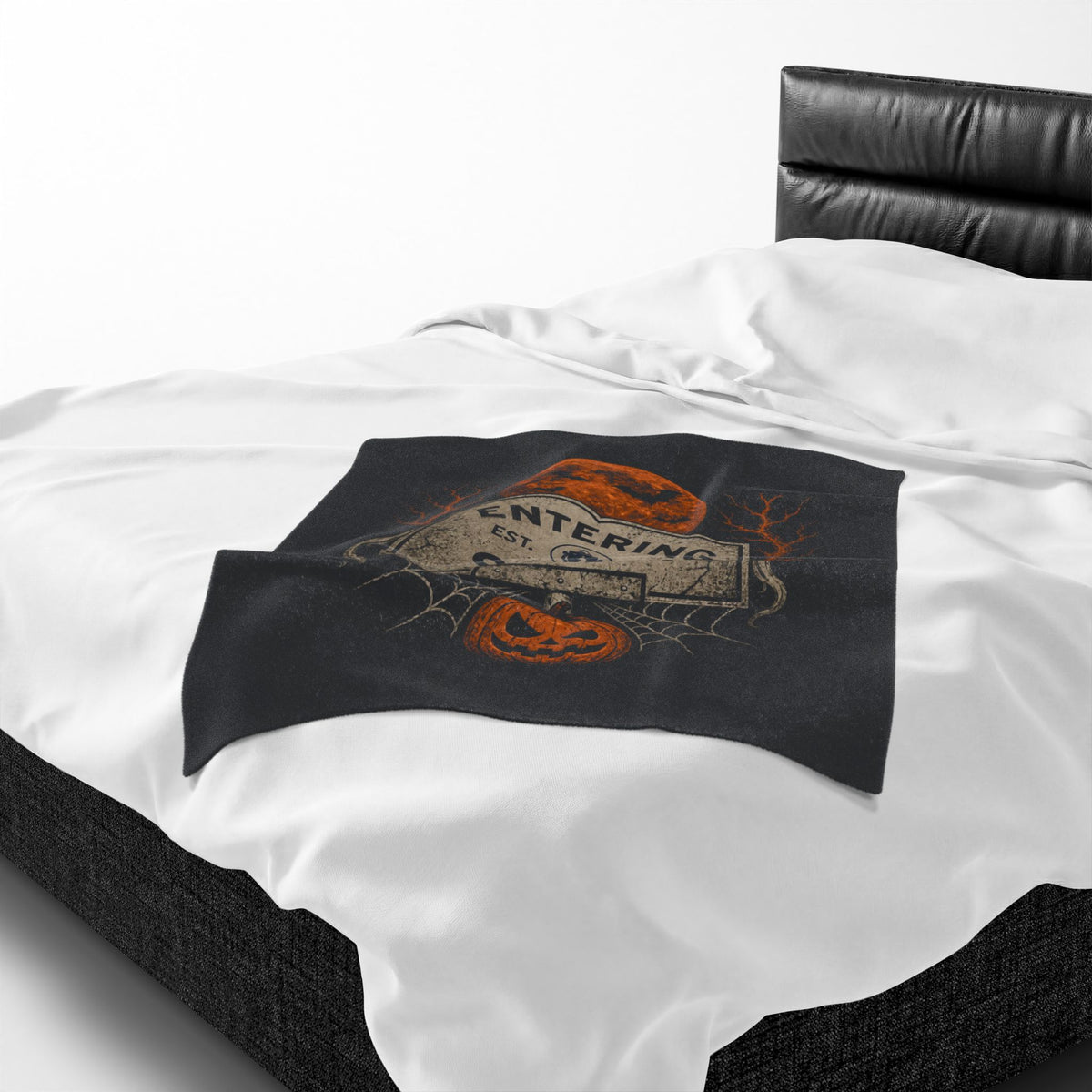 Halloween Entering Salem Velveteen Plush Blanket