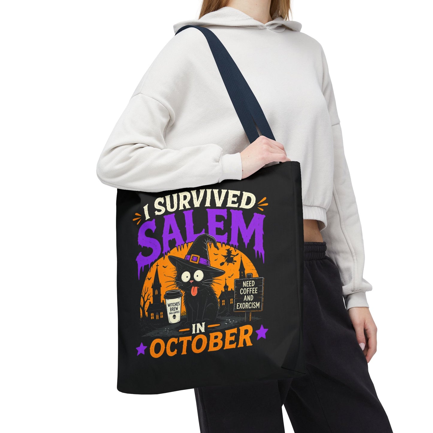 Survived Salem Cat - Tote Bag (AOP)