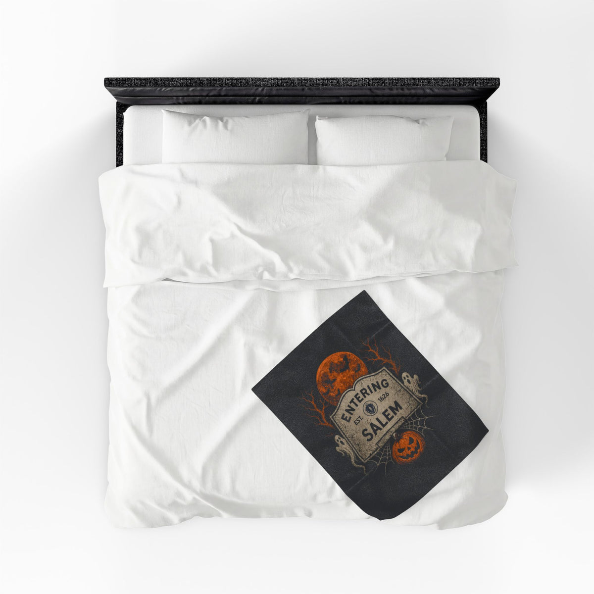 Halloween Entering Salem Velveteen Plush Blanket