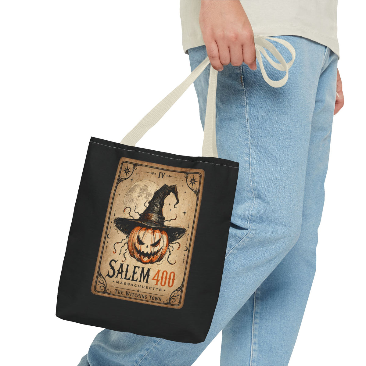 PUNKIN TAROT Tote Bag (AOP) – alternate view | SalemFootsteps