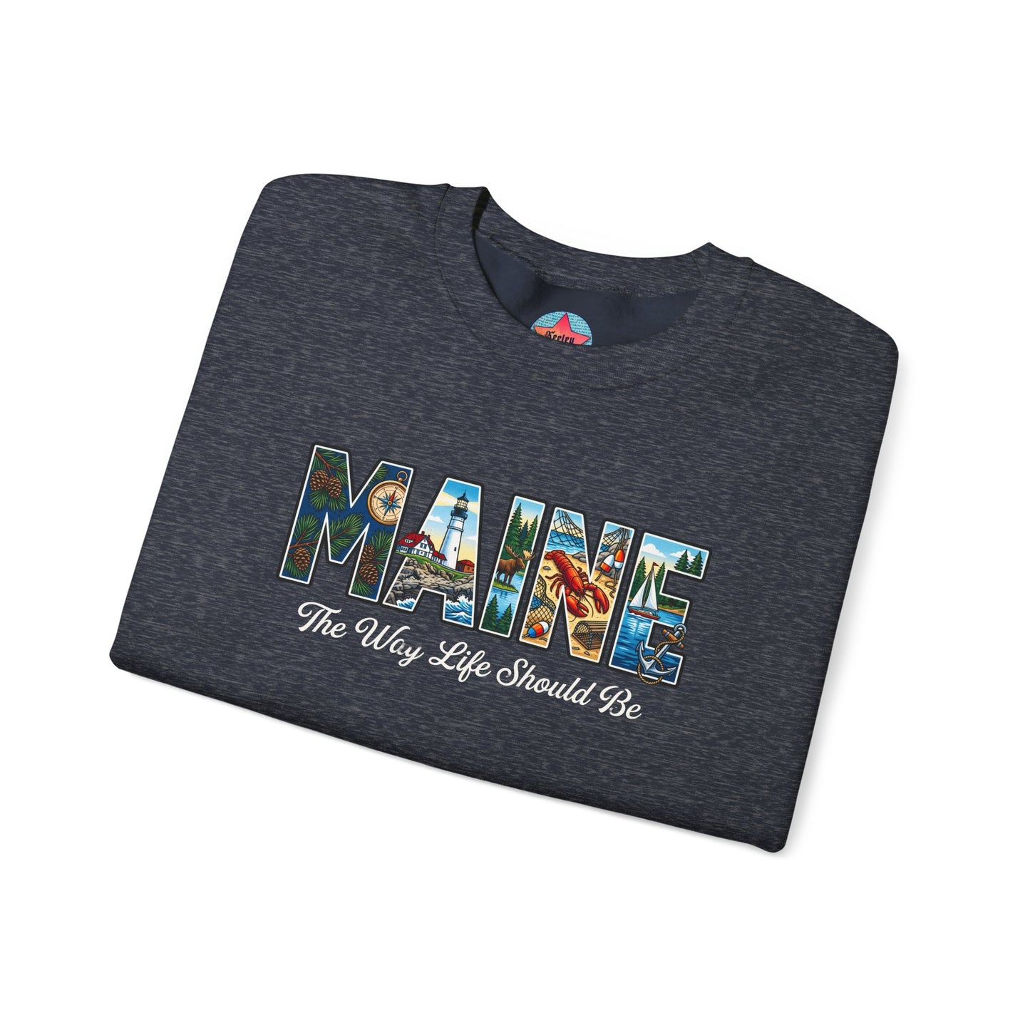 MAINE: The Way Life Should Be - Unisex Heavy Blend™ Crewneck Sweatshirt