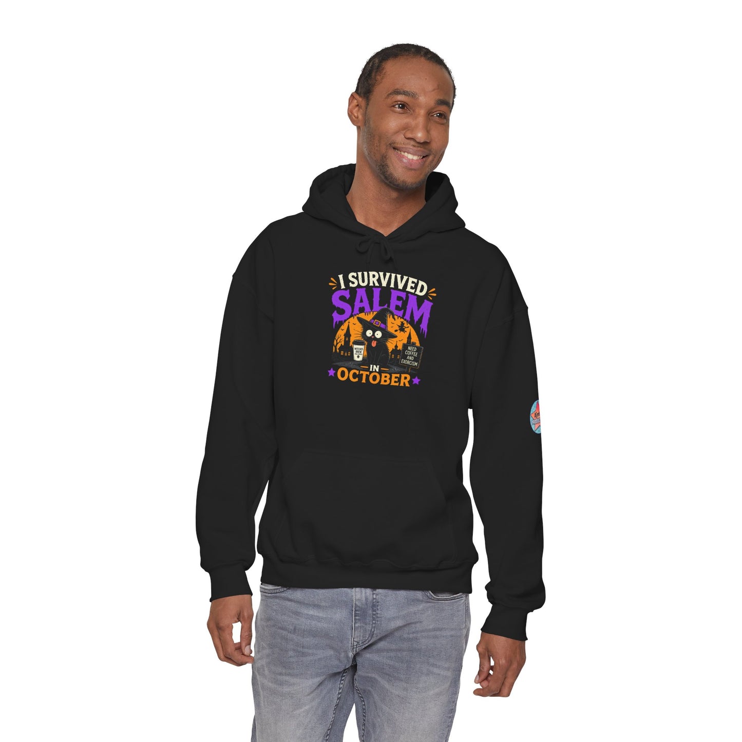 Survived Salem Cat - Unisex Heavy Blend™ Hooded Sweatshirt