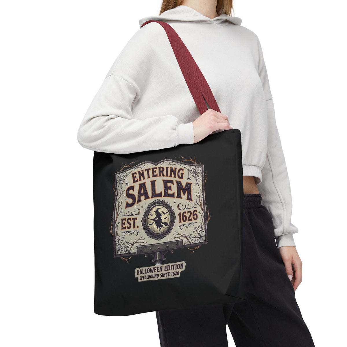 Spooky Entering Salem Tote Bag (AOP)