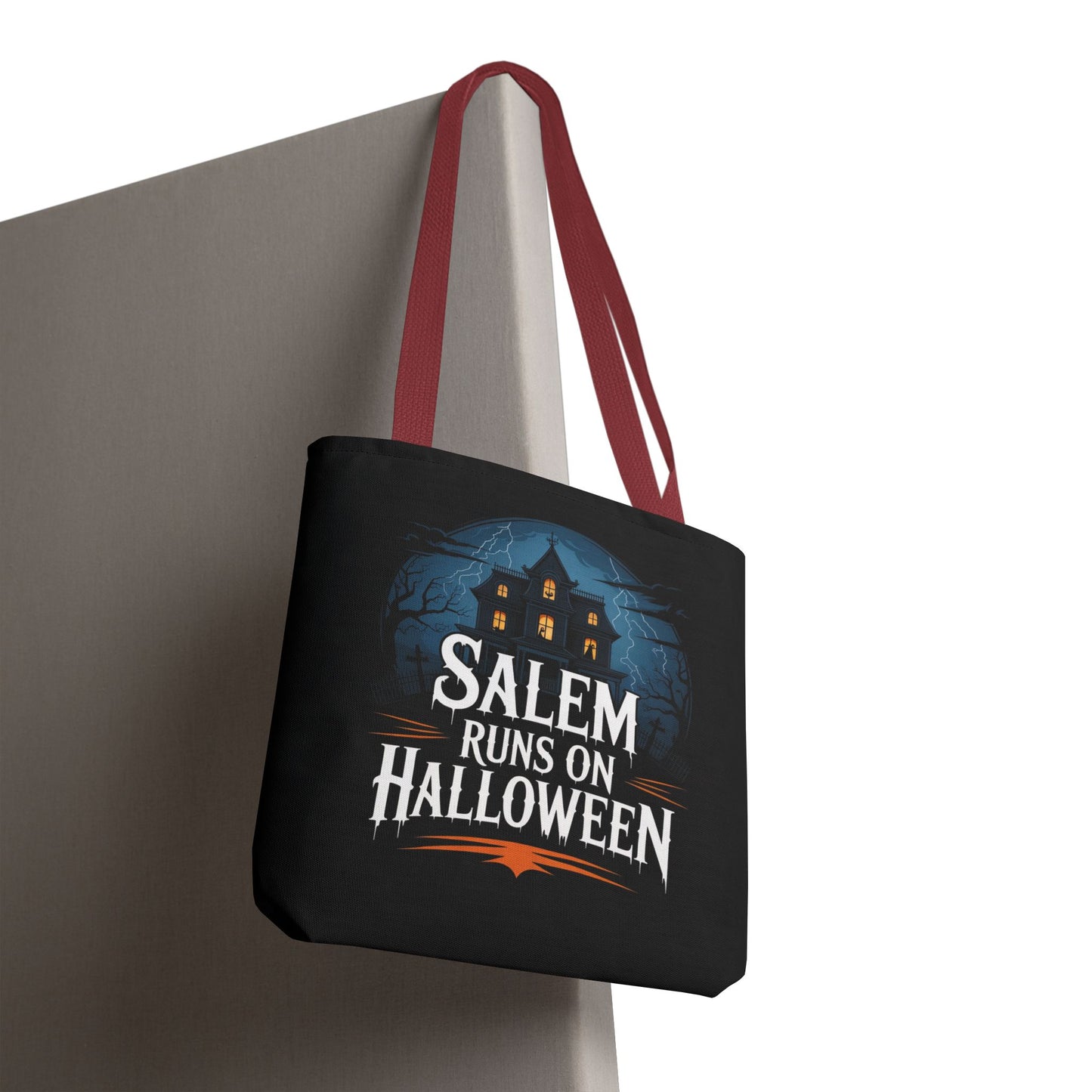 Salem Runs on Halloween Tote Bag (AOP)