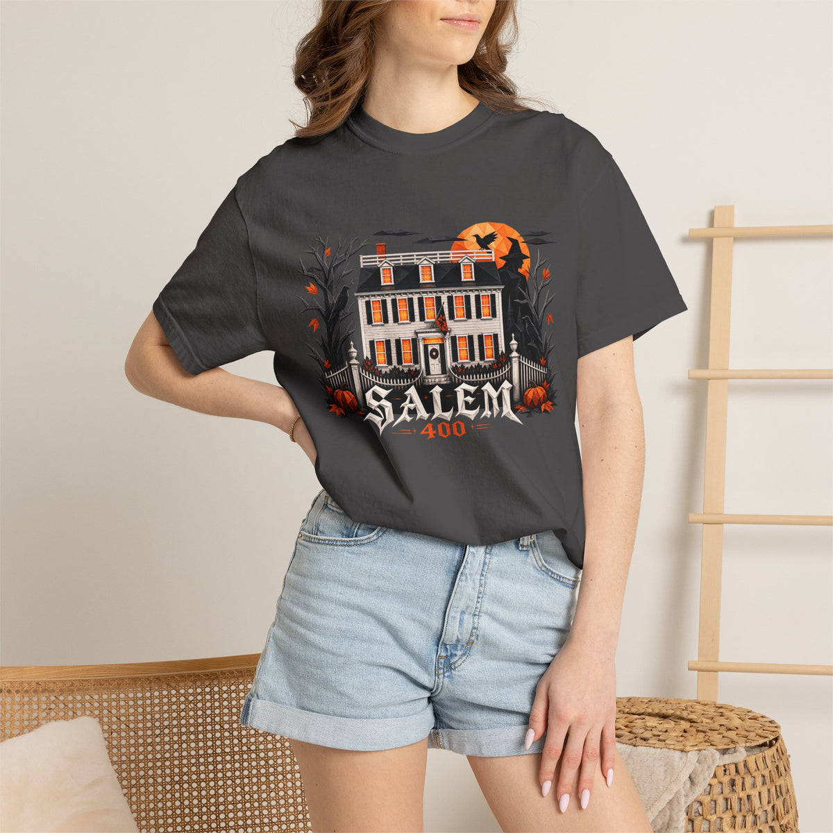 Salem 400 Ropes Mansion - Unisex Garment-Dyed T-shirt