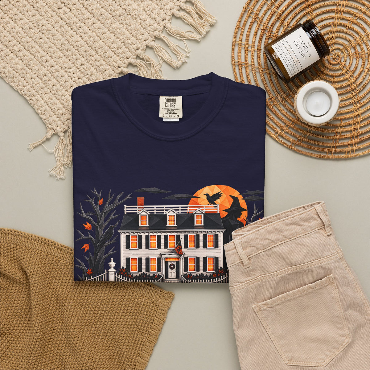 Salem 400 Ropes Mansion - Unisex Garment-Dyed T-shirt