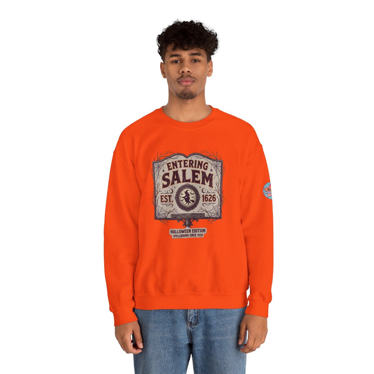 Spooky Entering Salem Unisex Heavy Blend™ Crewneck Sweatshirt