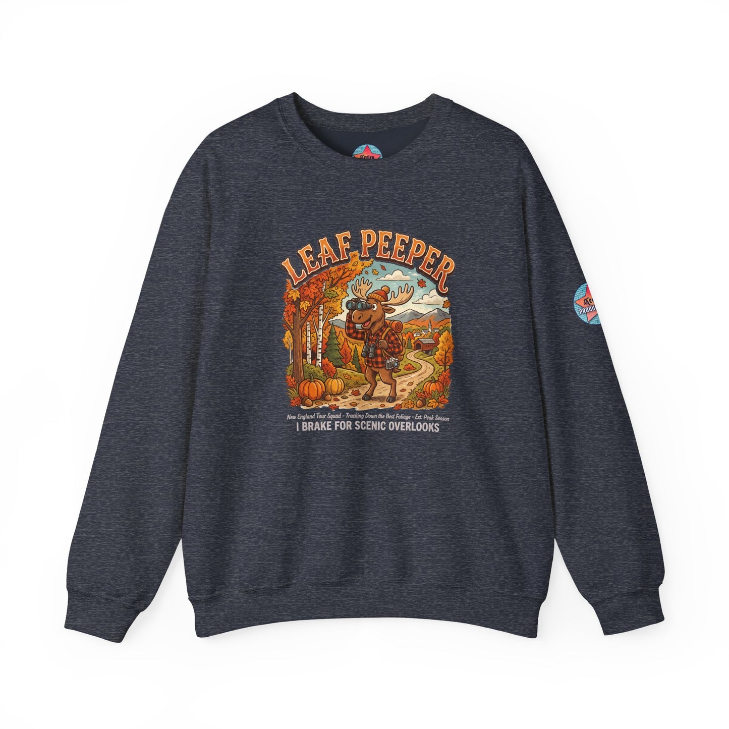 Leaf Peeper Moose - Unisex Heavy Blend™ Crewneck Sweatshirt