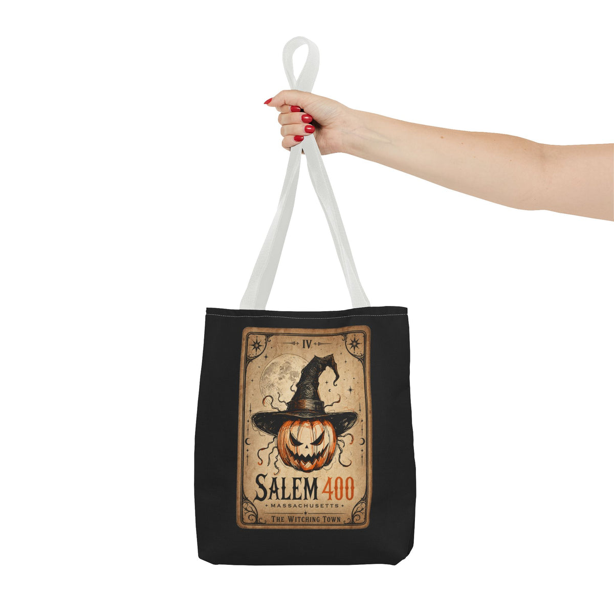 PUNKIN TAROT Tote Bag (AOP) – alternate view | SalemFootsteps