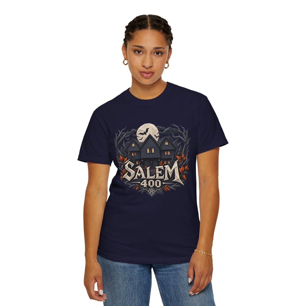 Salem 400 Witch House - Unisex Garment-Dyed T-shirt