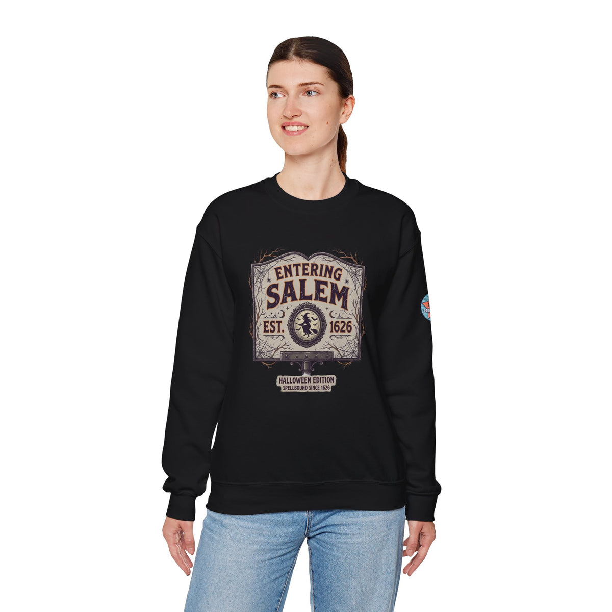 Spooky Entering Salem Unisex Heavy Blend™ Crewneck Sweatshirt