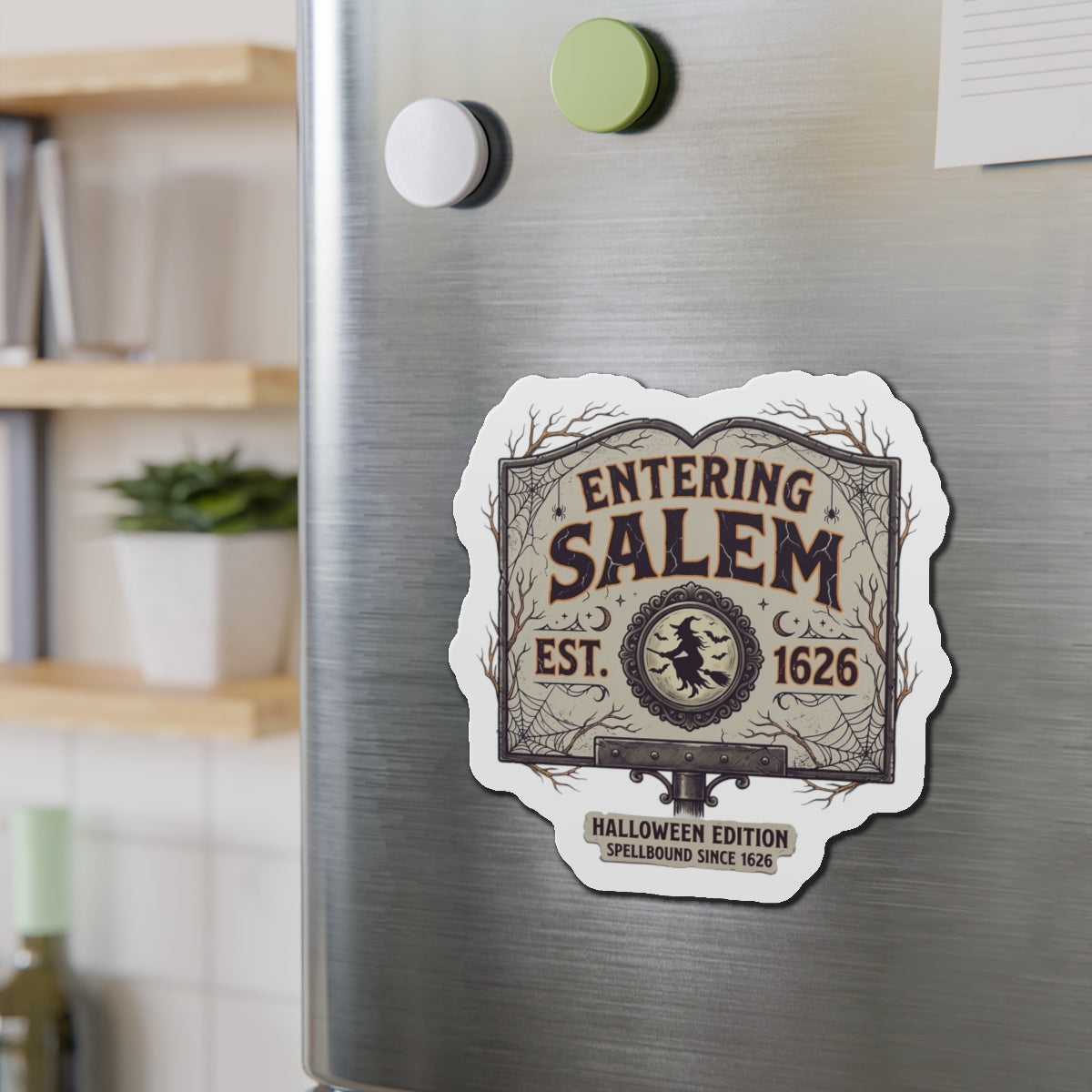 Spooky Entering Salem Die-Cut Magnets