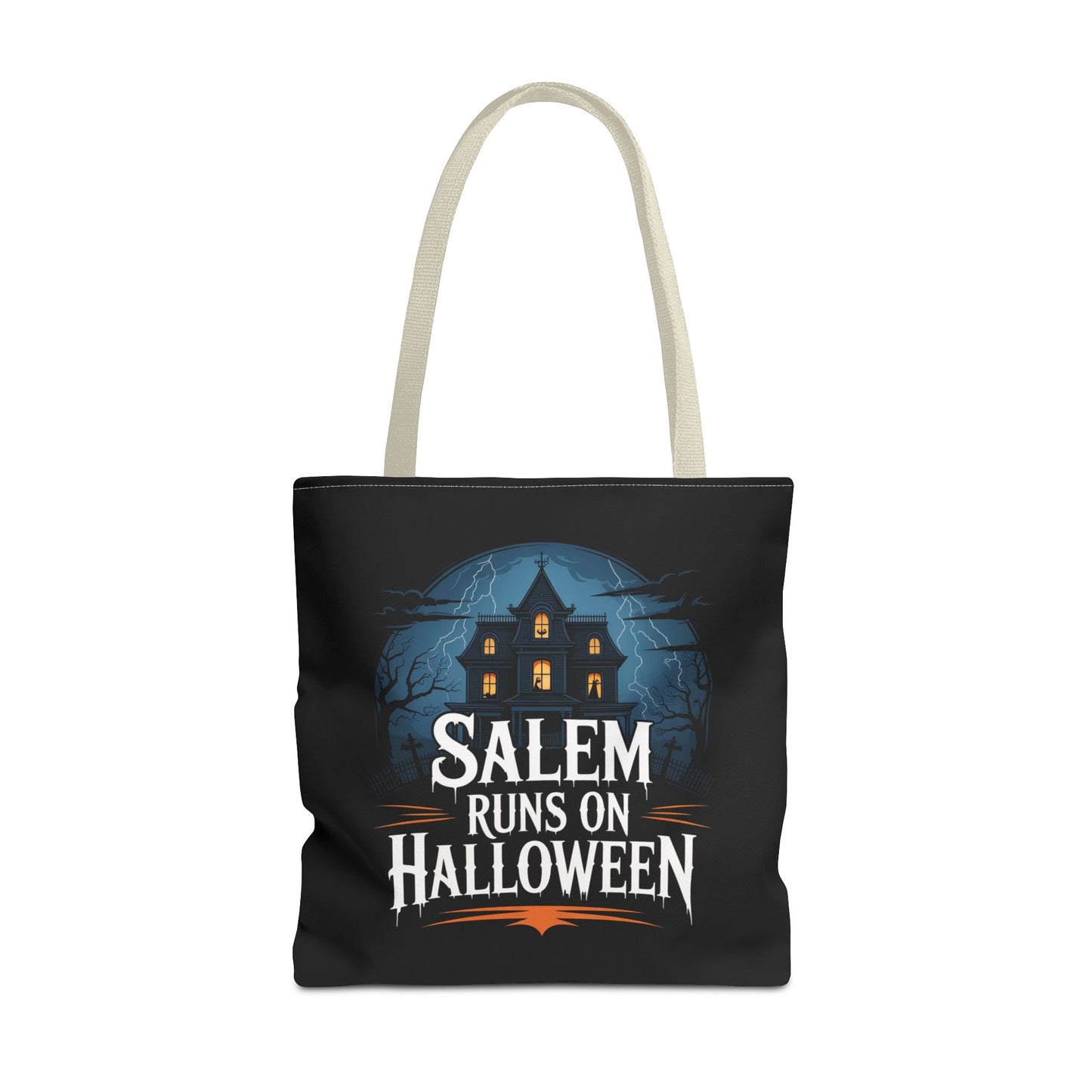 Salem Runs on Halloween Tote Bag (AOP)