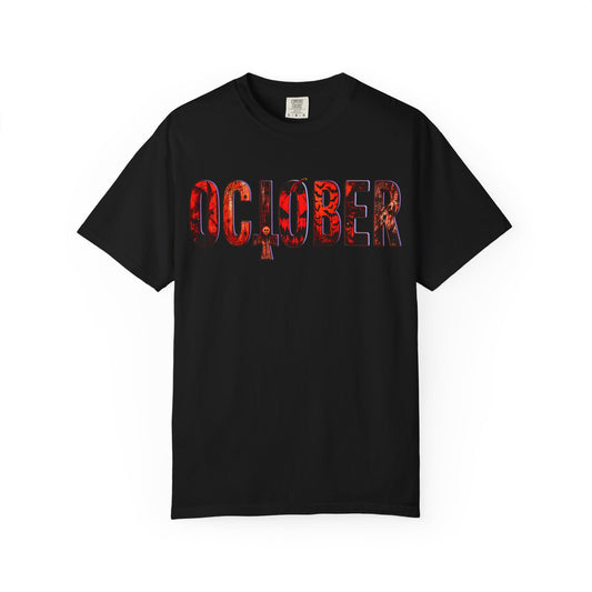 HORROR OCTOBER Unisex Garment-Dyed T-shirt